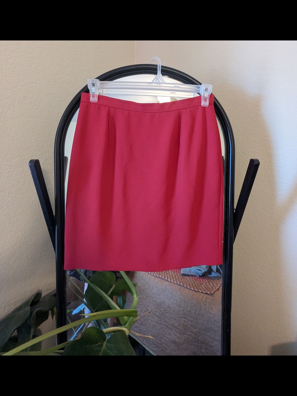 Classic Red Women's Straight Skirt